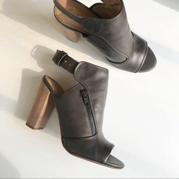 Splendid Leather Peep Toe Bootie - Picture 2 of 9